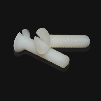 Slot Countersunk Head Polyamide Nylon PA66 Plastic Screw